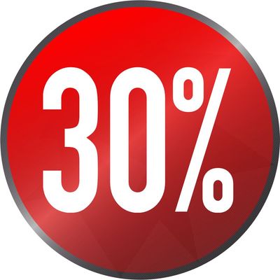 30 % Prozent Design 1 - Aufkleber 30 % Prozent Design 1 - Aufkleber