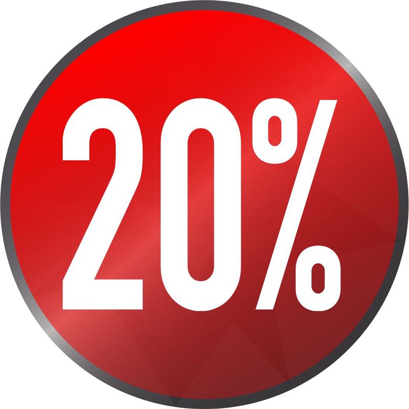 20 % Prozent Design 1 - Aufkleber