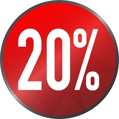 20 % Prozent Design 1 - Aufkleber