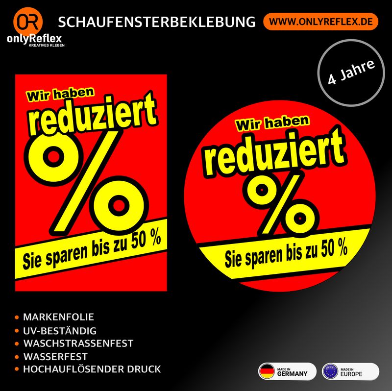 Reduziert Design 2 - Aufkleber