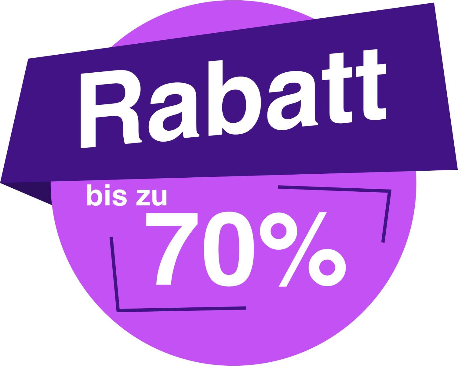 70 % Prozent Design 3 - Aufkleber