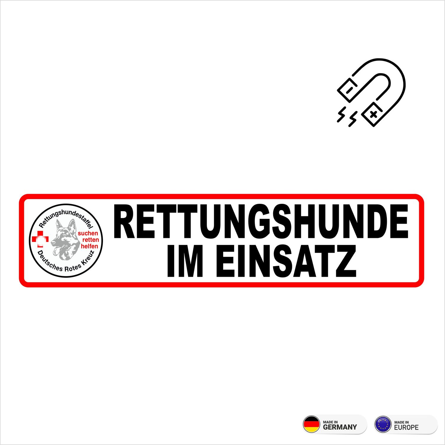 Rettungshundestaffel Langlogo  - Magnetschild