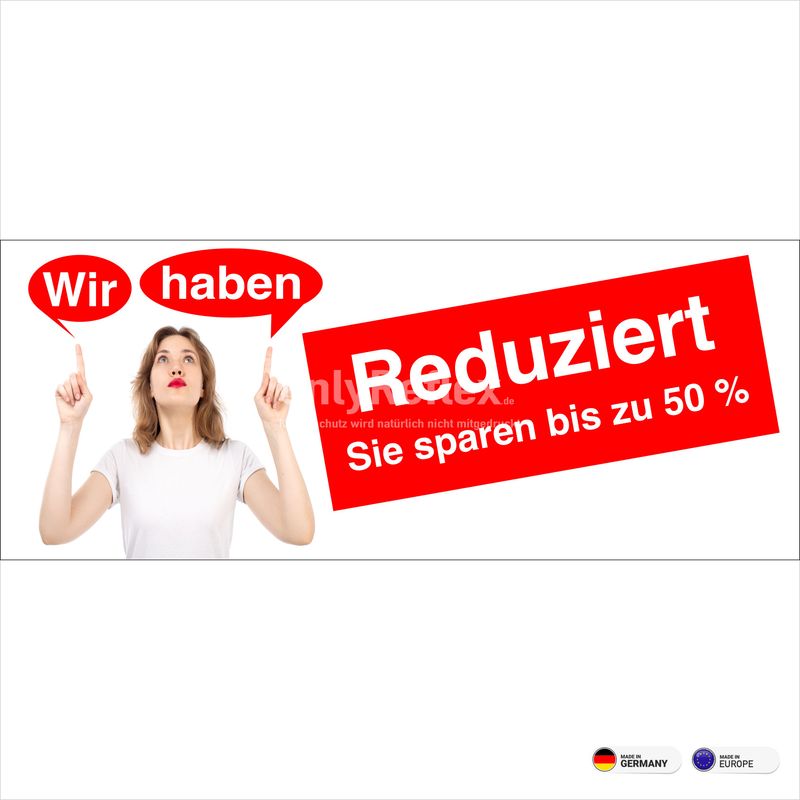 Werbeaktion Design 1- Aufkleber quer Werbeaktion Design 1- Aufkleber quer