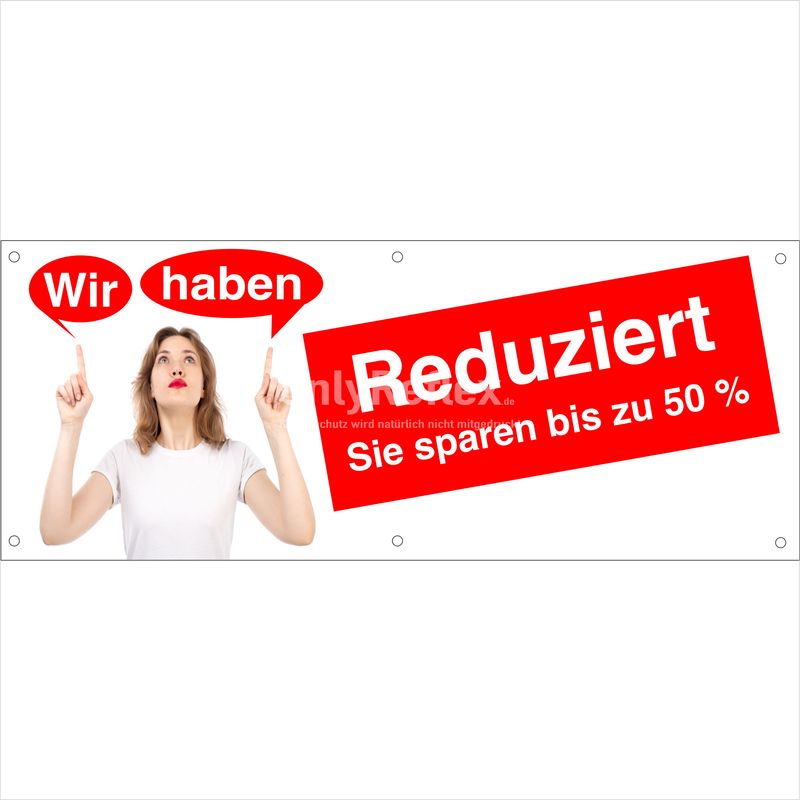 Werbeaktion Design 1 - PVC Banner Quer mit Ösen Werbeaktion Design 1 - PVC Banner Quer mit Ösen