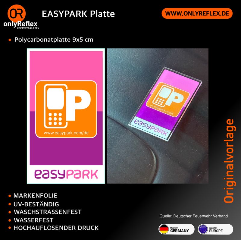 easypark Schild 9x5 cm easypark Schild 9x5 cm