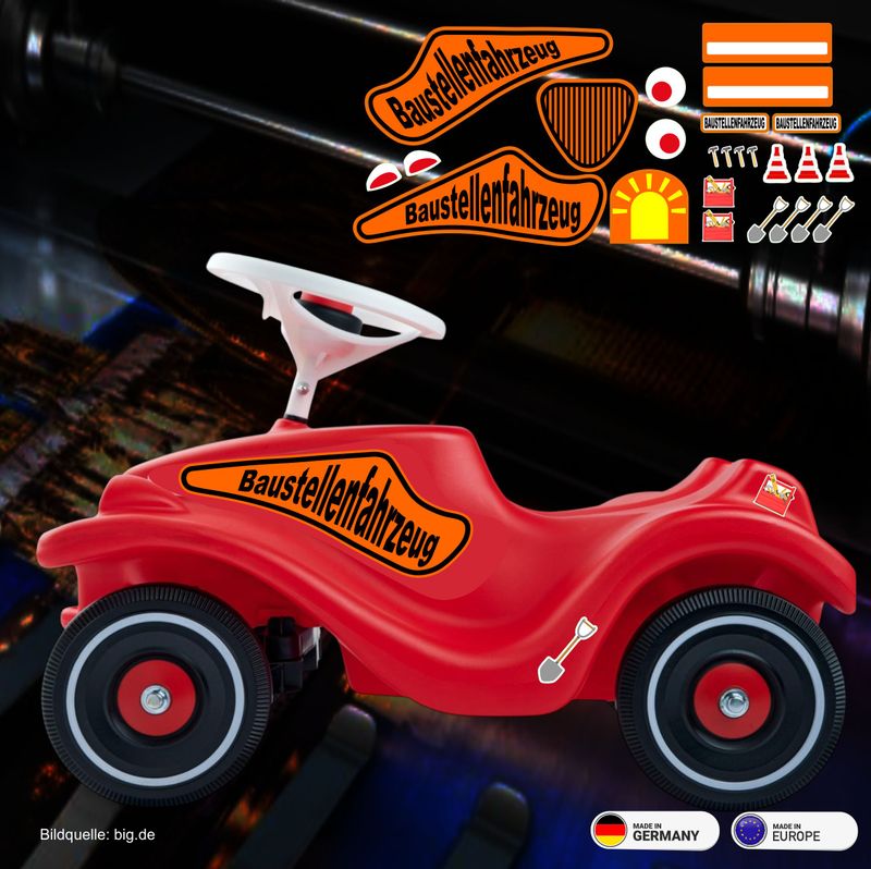 Baustellenfahrzeug  Bobby Car Classic , Aufkleber