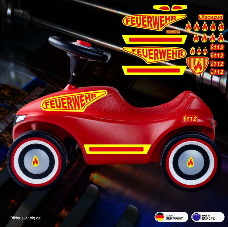 Feuerwehr Bobby Car NEO , Aufkleber