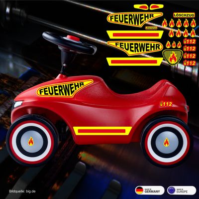 Feuerwehr Bobby Car NEO , Aufkleber Feuerwehr Bobby Car NEO , Aufkleber