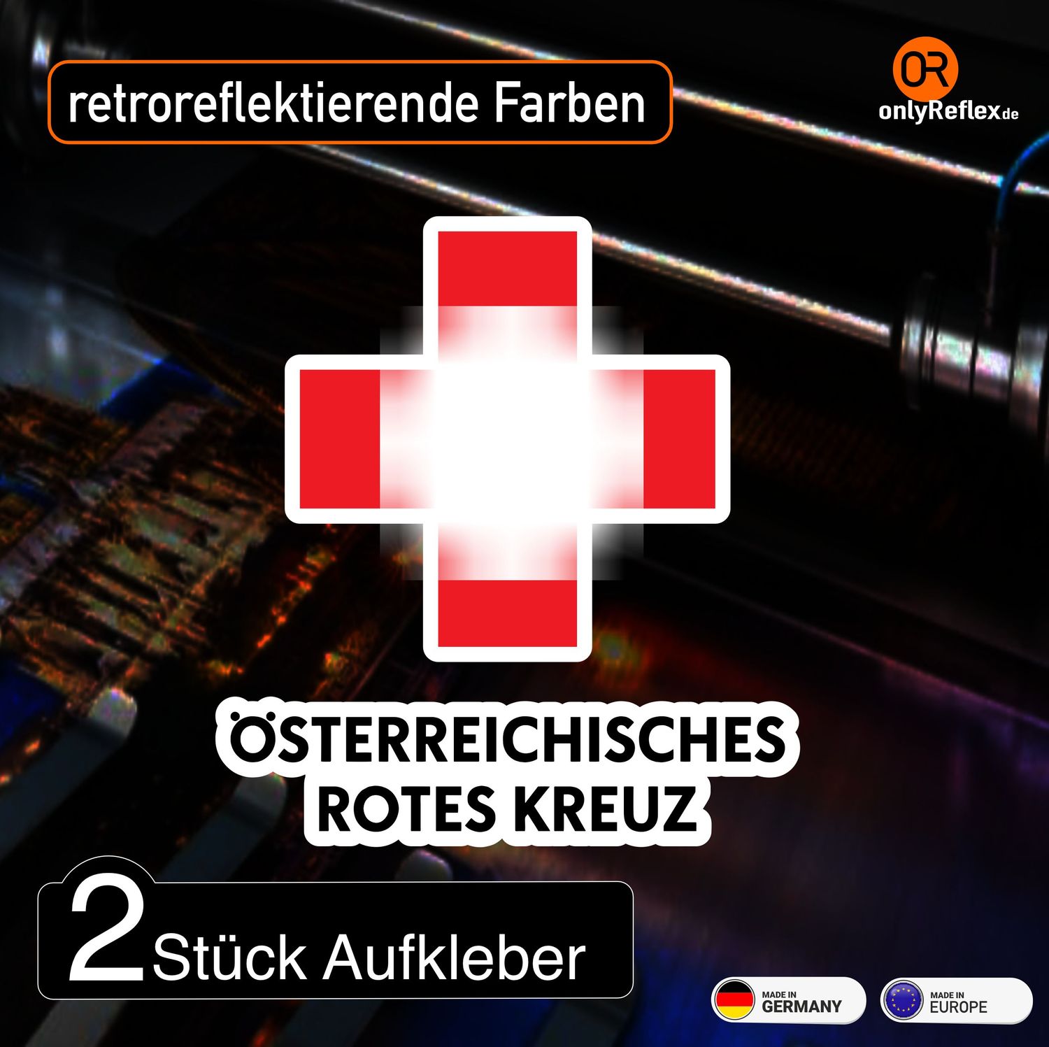 Österreichisches Rotes Kreuz - Kompaktlogo Style Outline - Aufkleber Österreichisches Rotes Kreuz - Kompaktlogo Style Outline - Aufkleber