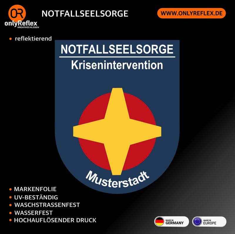 Notfallseelsorge / Krisenintervention Wappen mit Wunschort Notfallseelsorge / Krisenintervention Wappen mit Wunschort
