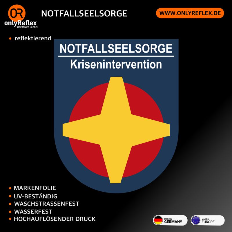 Notfallseelsorge / Krisenintervention Wappen - Aufkleber Notfallseelsorge / Krisenintervention Wappen - Aufkleber