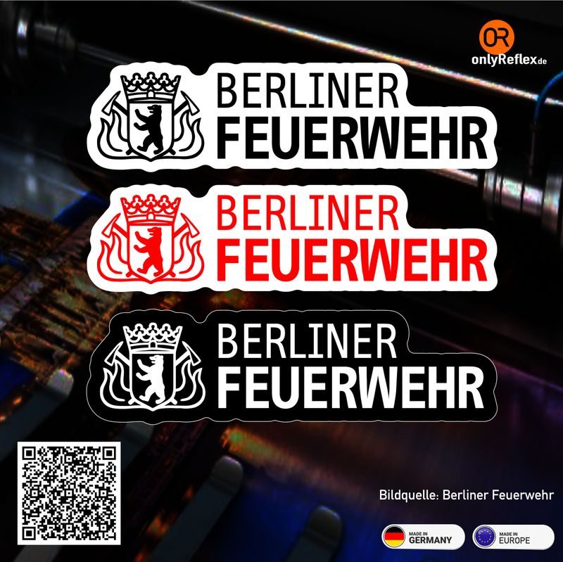 Berliner Feuerwehr Langlogo - Aufkleber Berliner Feuerwehr Langlogo - Aufkleber