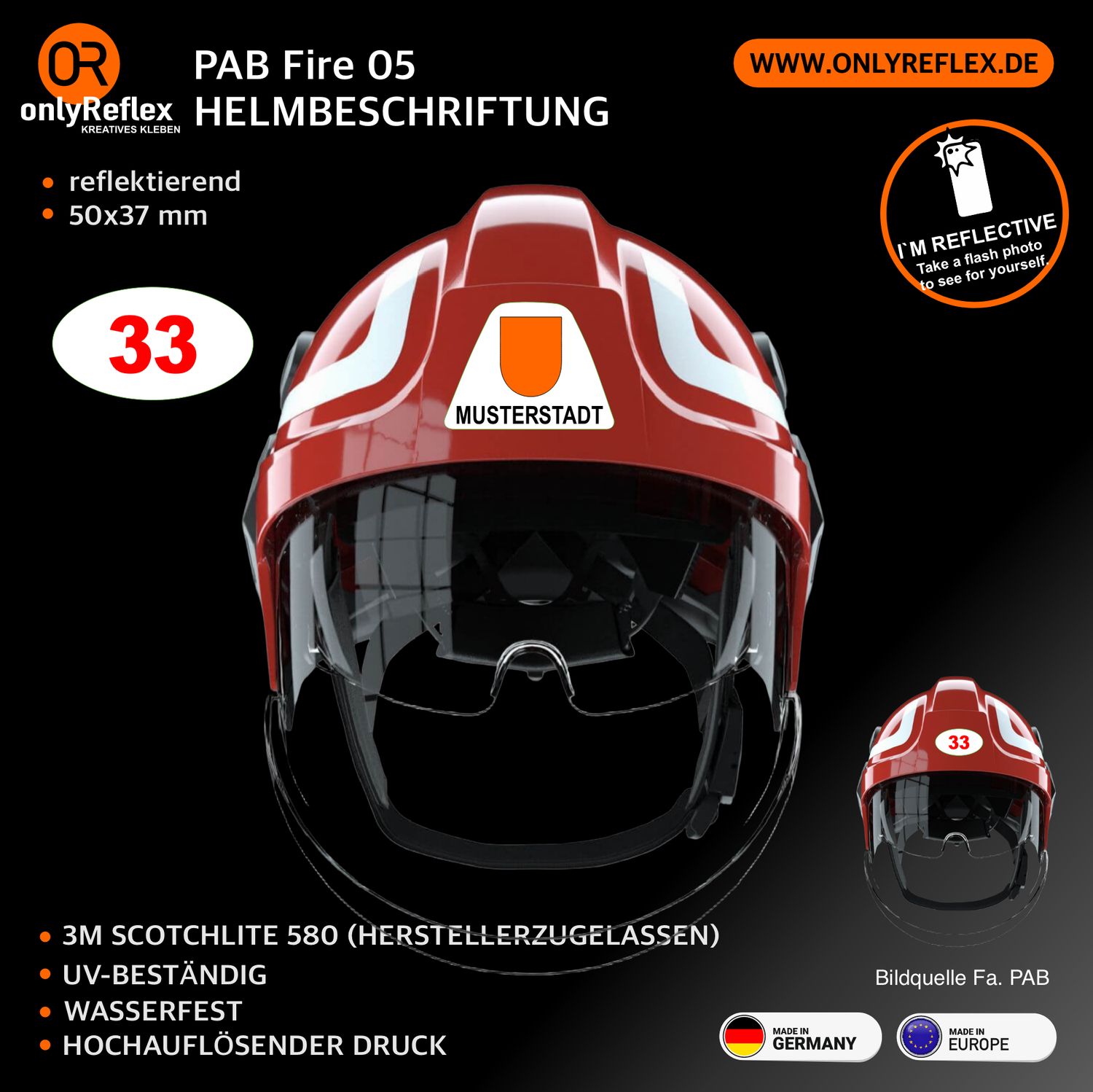 PAB - Fire 05 - Helmbeschriftung PAB - Fire 05 - Helmbeschriftung