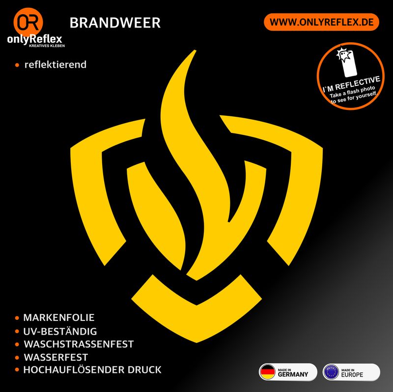 Brandweer  Kontur - Rundlogo  Aufkleber