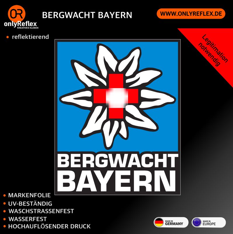 Bergwacht Bayern - Aufkleber