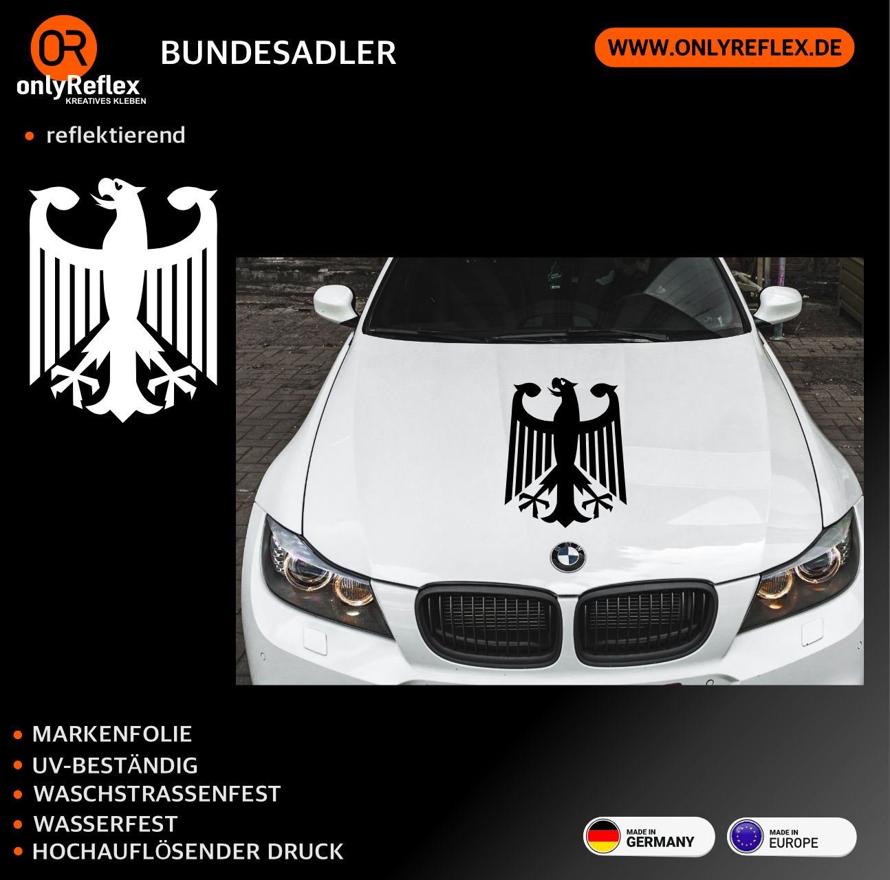 Bundesadler Konturenschnitt - Aufkleber