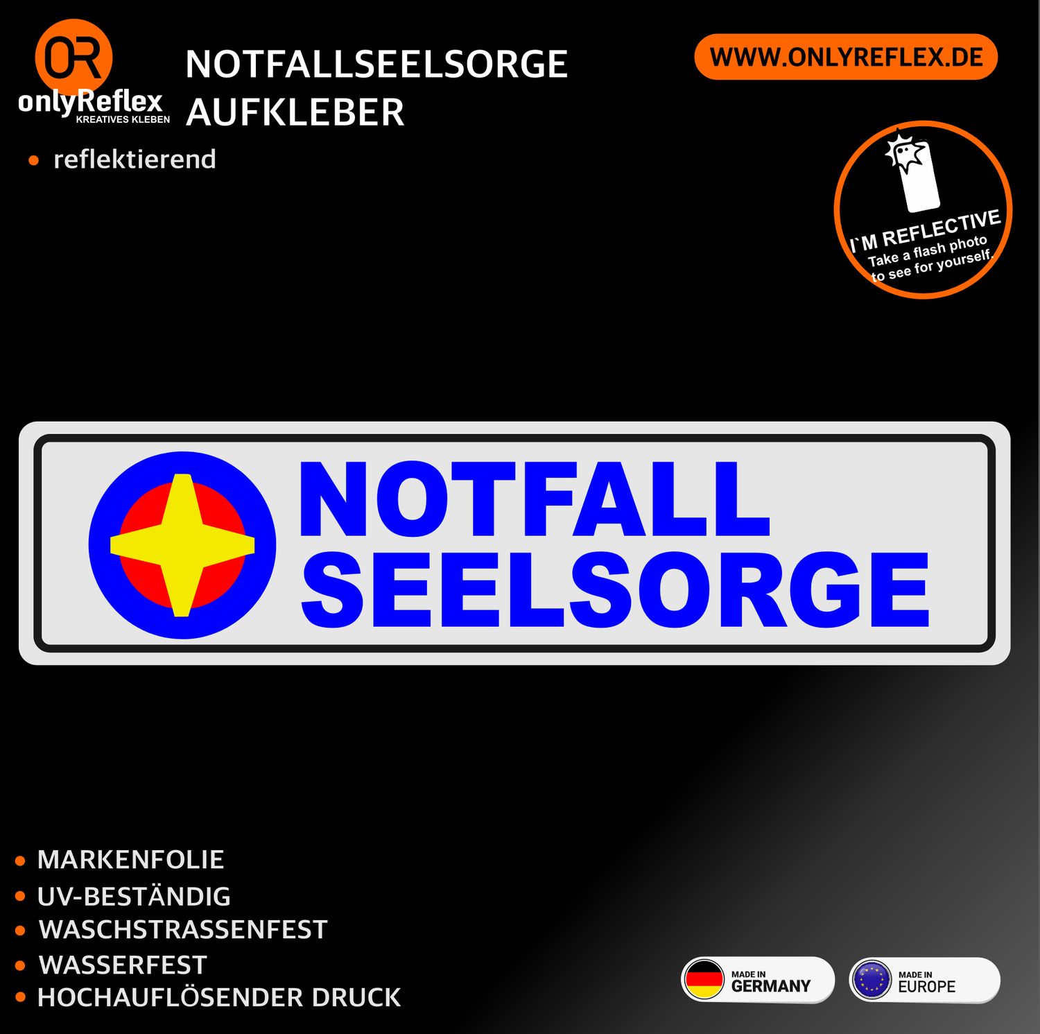 Notfallseelsorge Style 2 - Aufkleber Langlogo Notfallseelsorge Style 2 - Aufkleber Langlogo