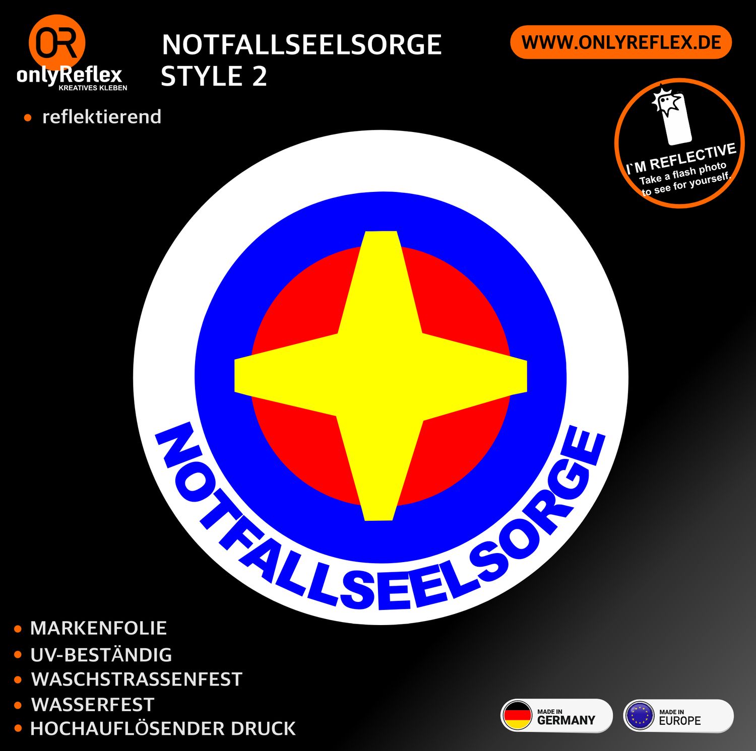 Notfallseelsorge Style 2 - Aufkleber Notfallseelsorge Style 2 - Aufkleber