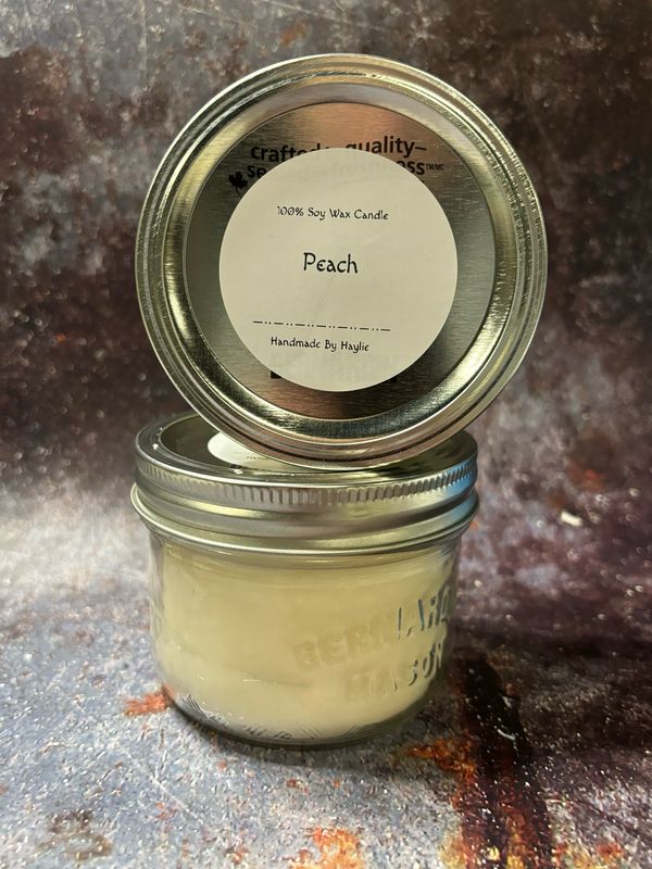 8oz Peach Candle