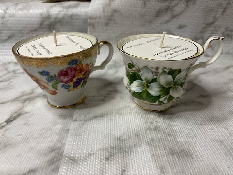 Sweet Orange Teacup Candle