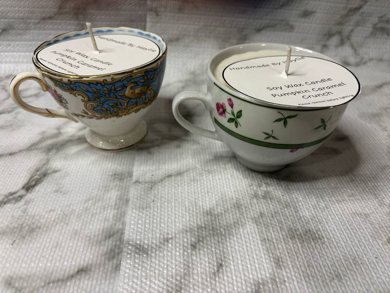 Pumpkin Caramel Crunch Teacup Candle