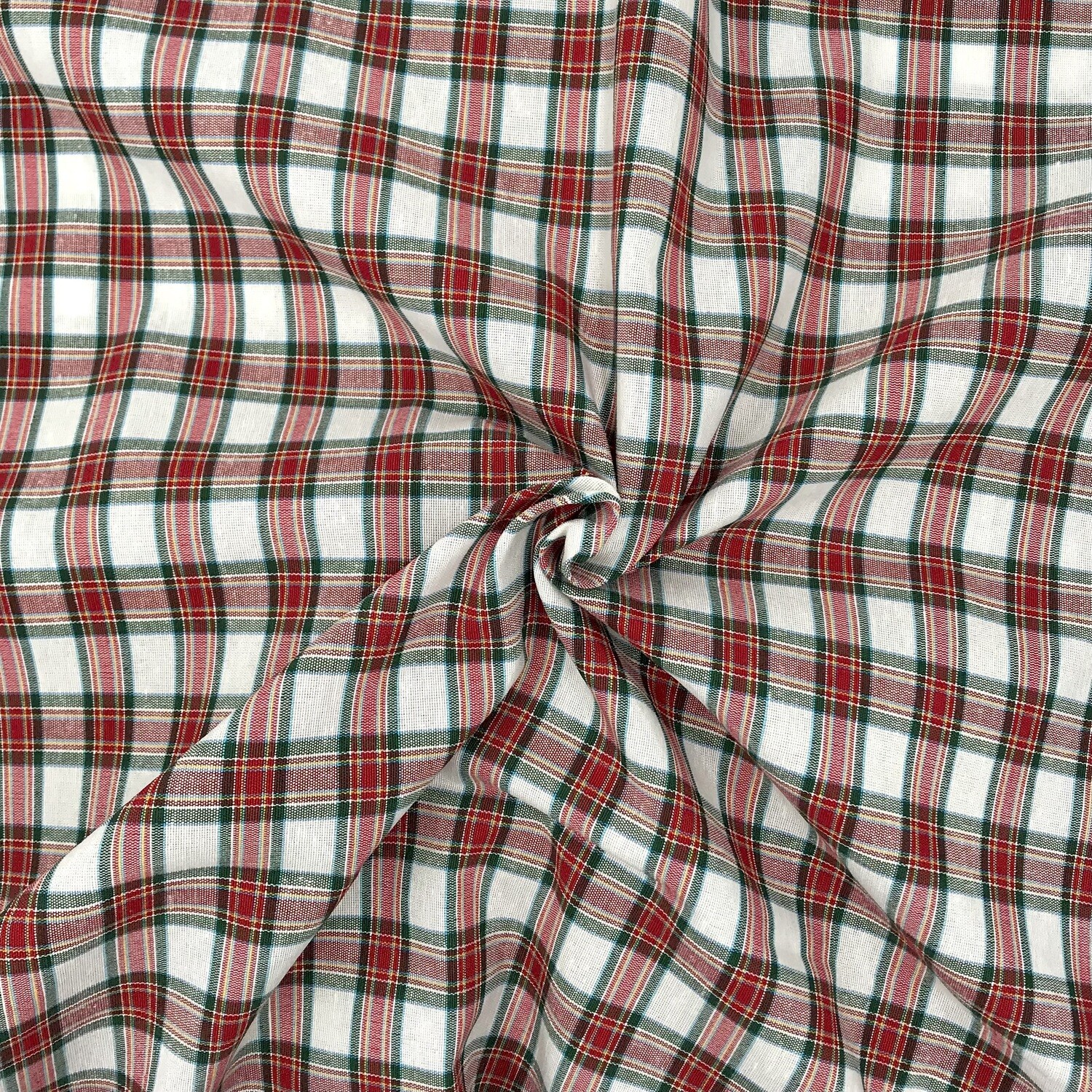 Tartan Scozzese h280 cm Bianco, Verde e Rosso Quadro Piccolo