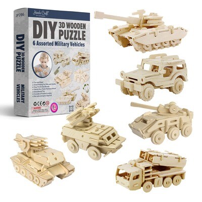 3D Puzzle - 6pk - Military Vehicles