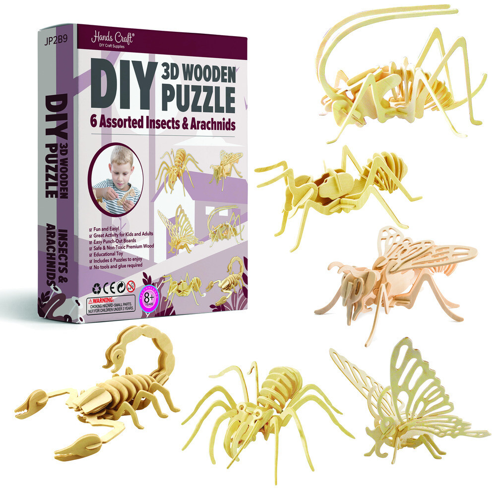 3D Puzzle - 6pk - Insects