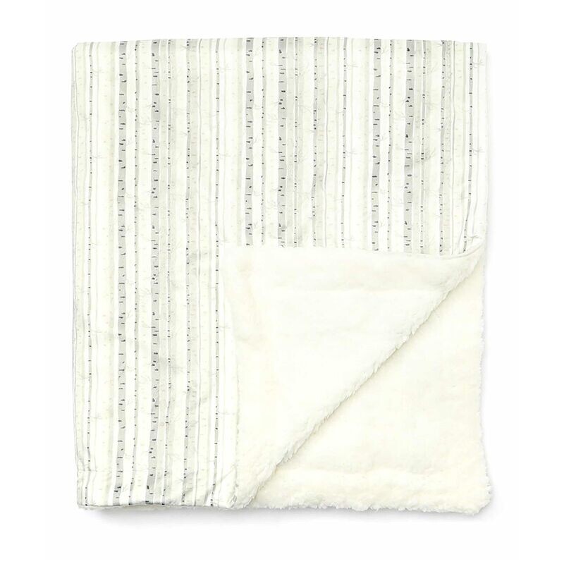 Mink Sherpa Baby Blanket - Birch