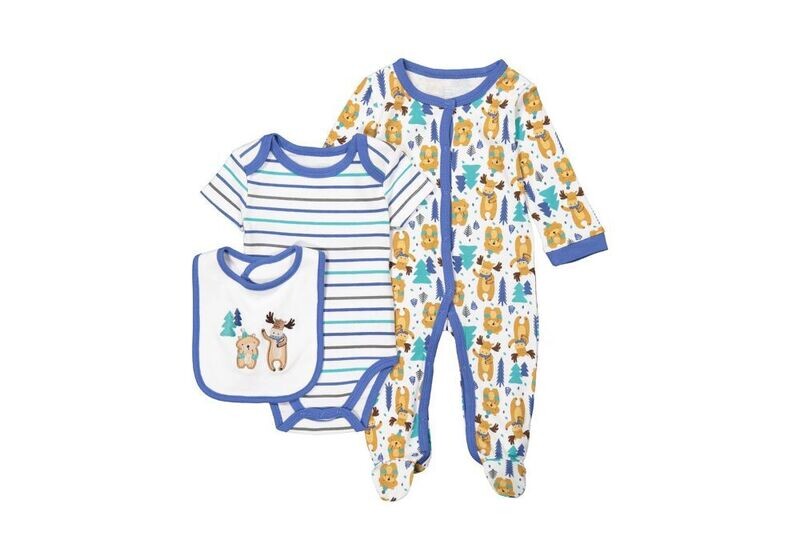 Coverall Set 3pc - Blue Woodland