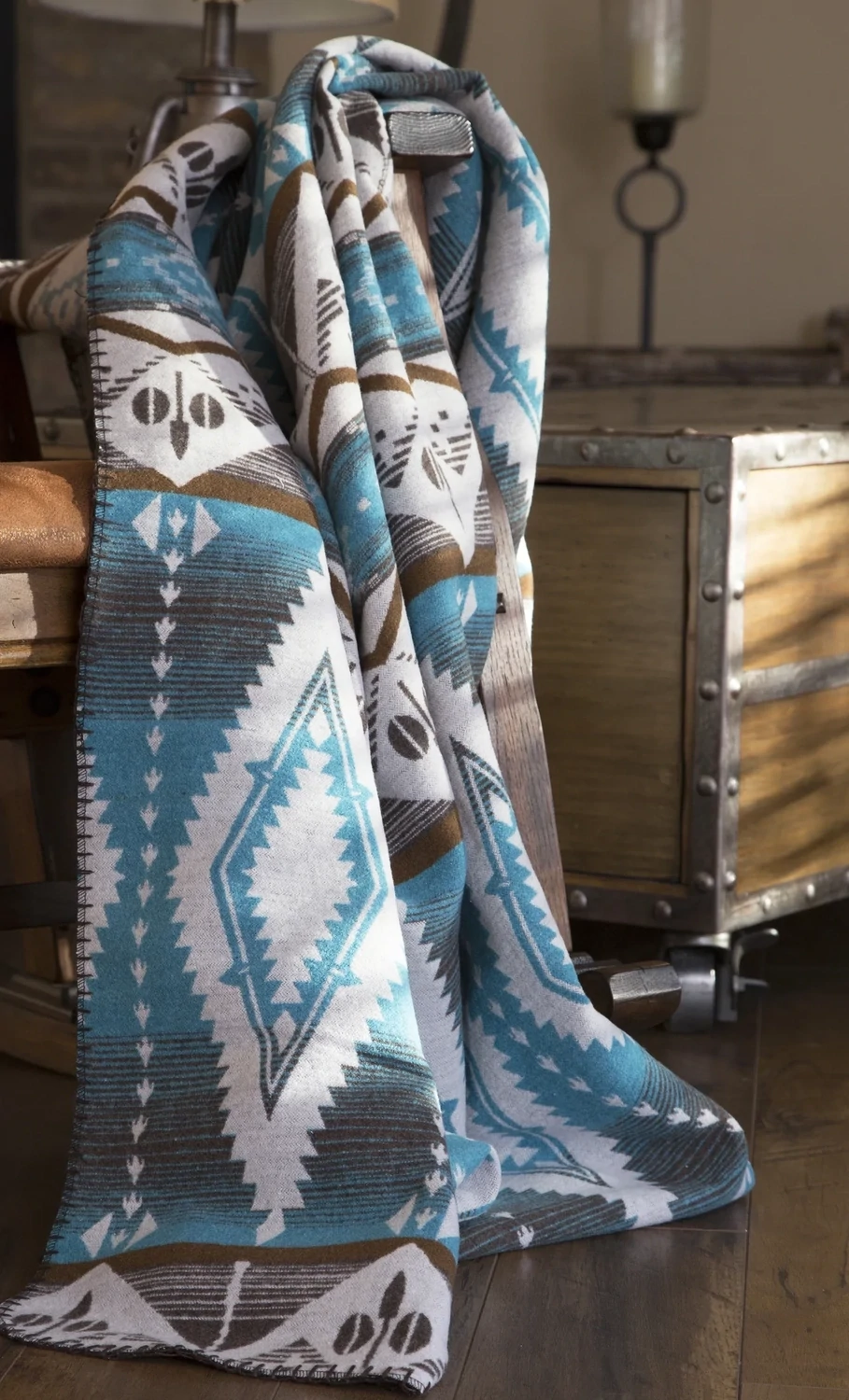 Turquoise Earth Throw Blanket