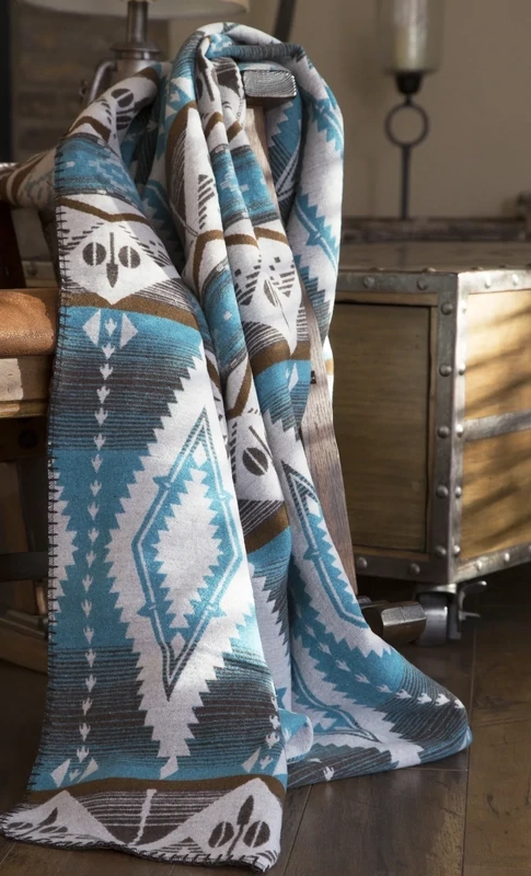 Turquoise Earth Throw Blanket