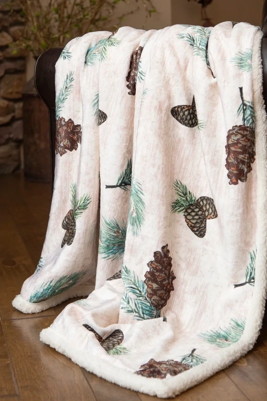 Pinecone Plush Throw
