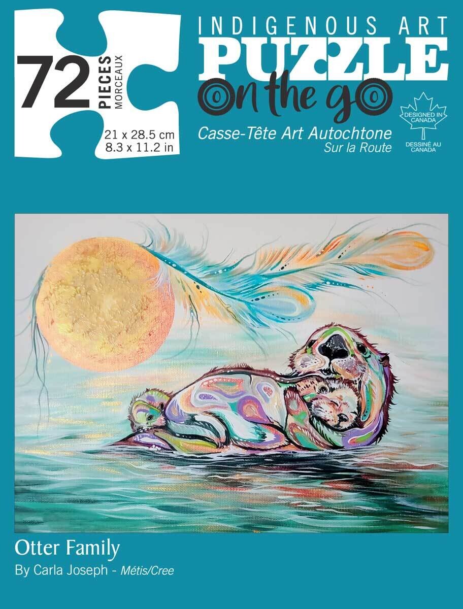 Puzzle on the Go - Otter Family 72pc