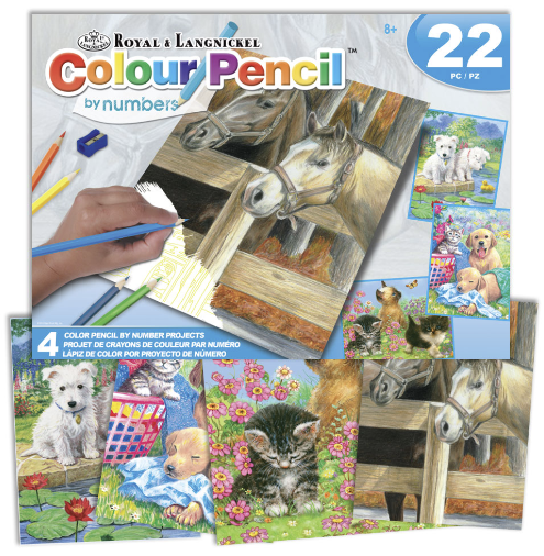 Color Pencil Set - Horse and Puppy