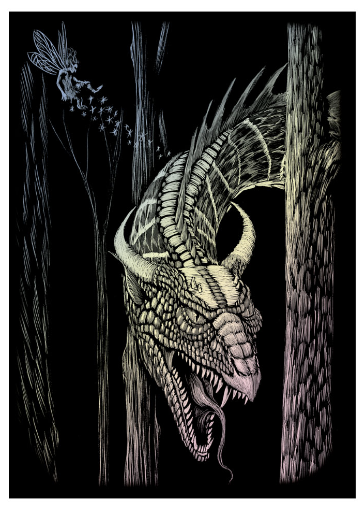 Mini Engraving - Forest Dragon 