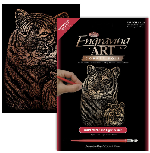 Mini Engraving - Tiger and Cub