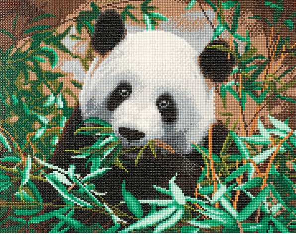 Crystal Art Friendly Panda 1b