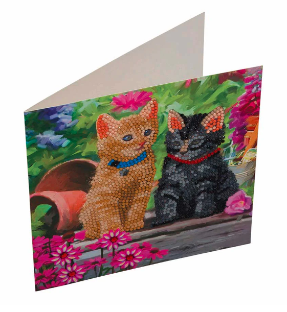 Crystal Art Cat Friends Card