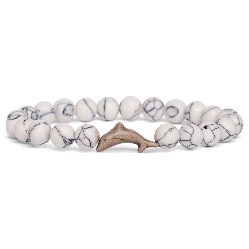 Fahlo - Dolphin - White Howlite