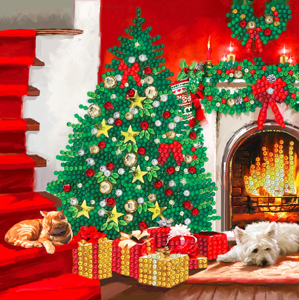 Crystal Art Christmas Tree Card Kit