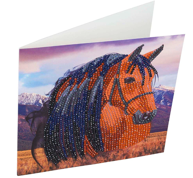 Crystal Art Horse Card