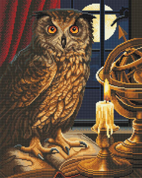 Crystal Art Astrologer Owl 1b