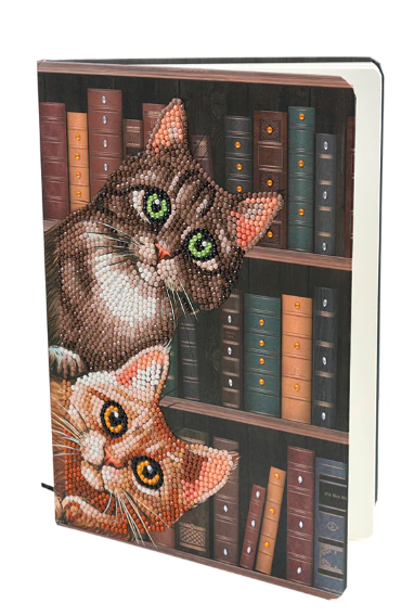 Crystal Art Notebook - Cat Library