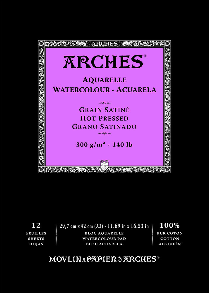 Arches 140lb Hot Press A3 12sh