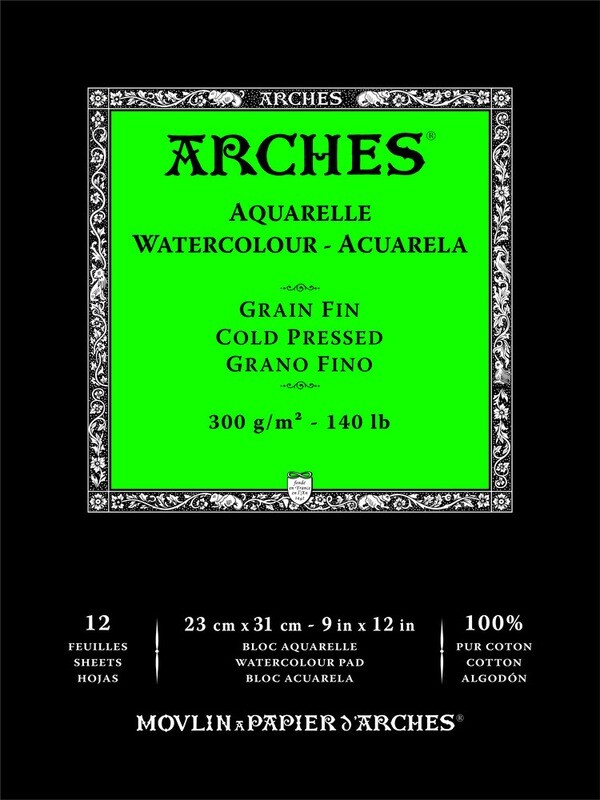 Arches 140lb Cold Press 9x12 12sh