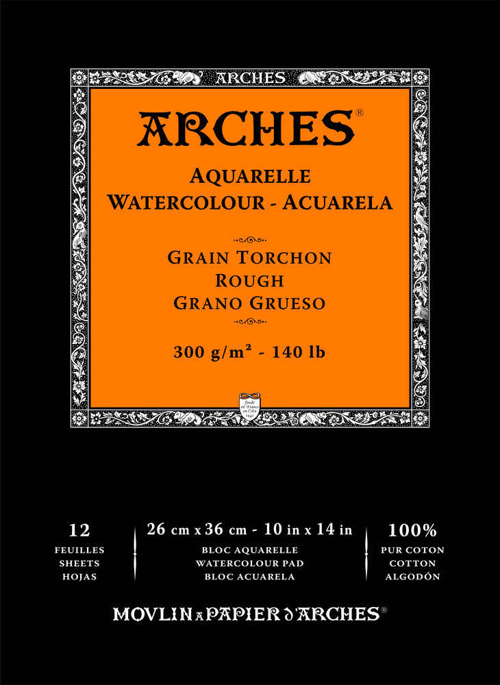 Arches 140lb Rough 10x14 12sh