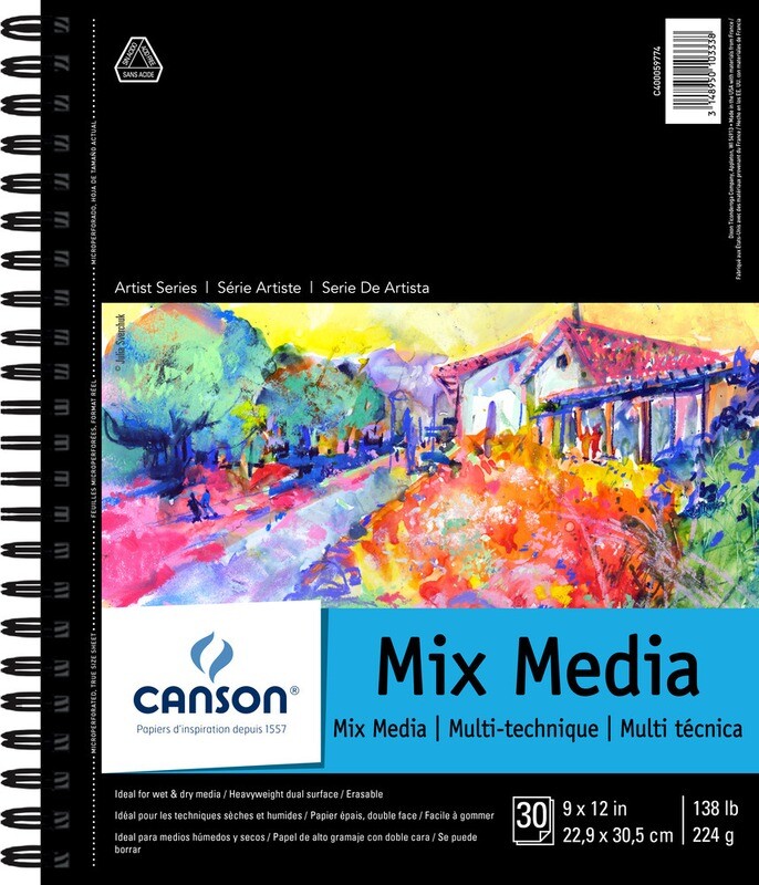 Canson Mixed Media Coil 9x12 30