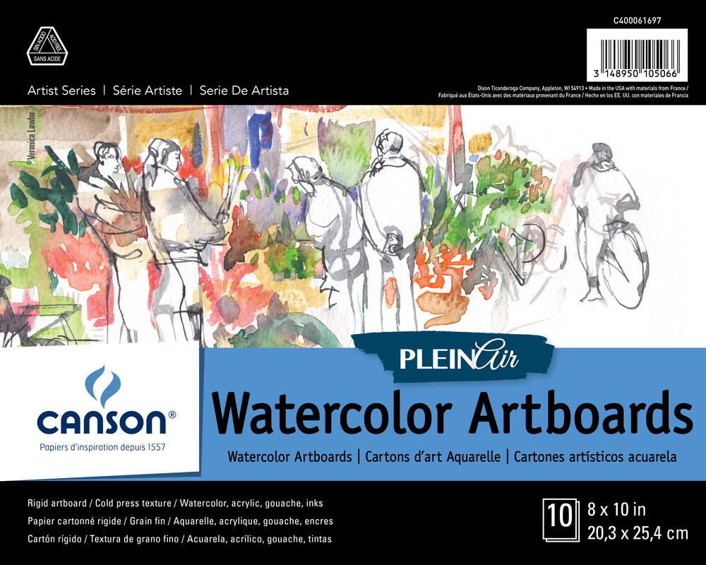 Canson Watercolor Art Board 8x10 10sh