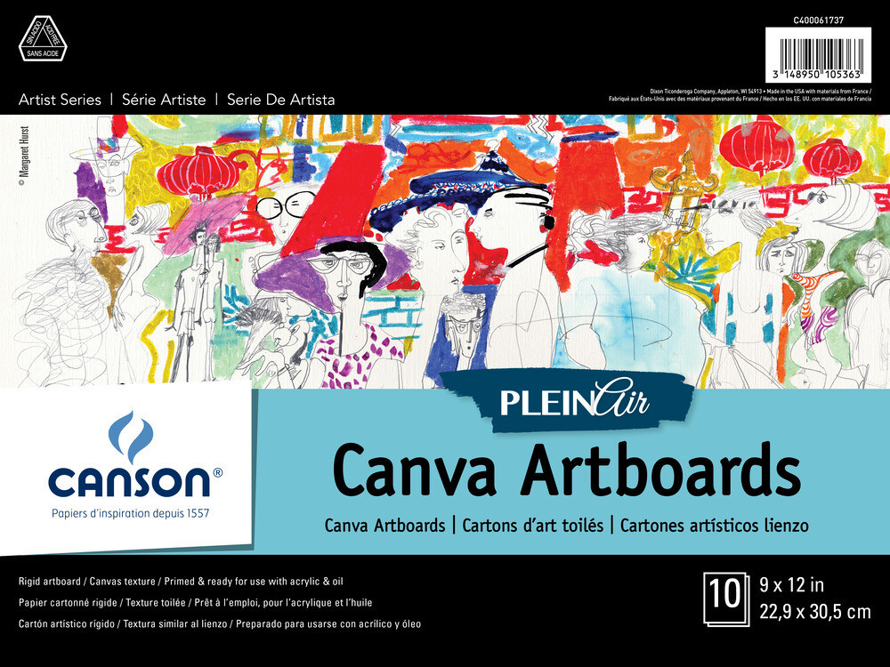 Canson Canva Artboards 9x12 10sh 1b